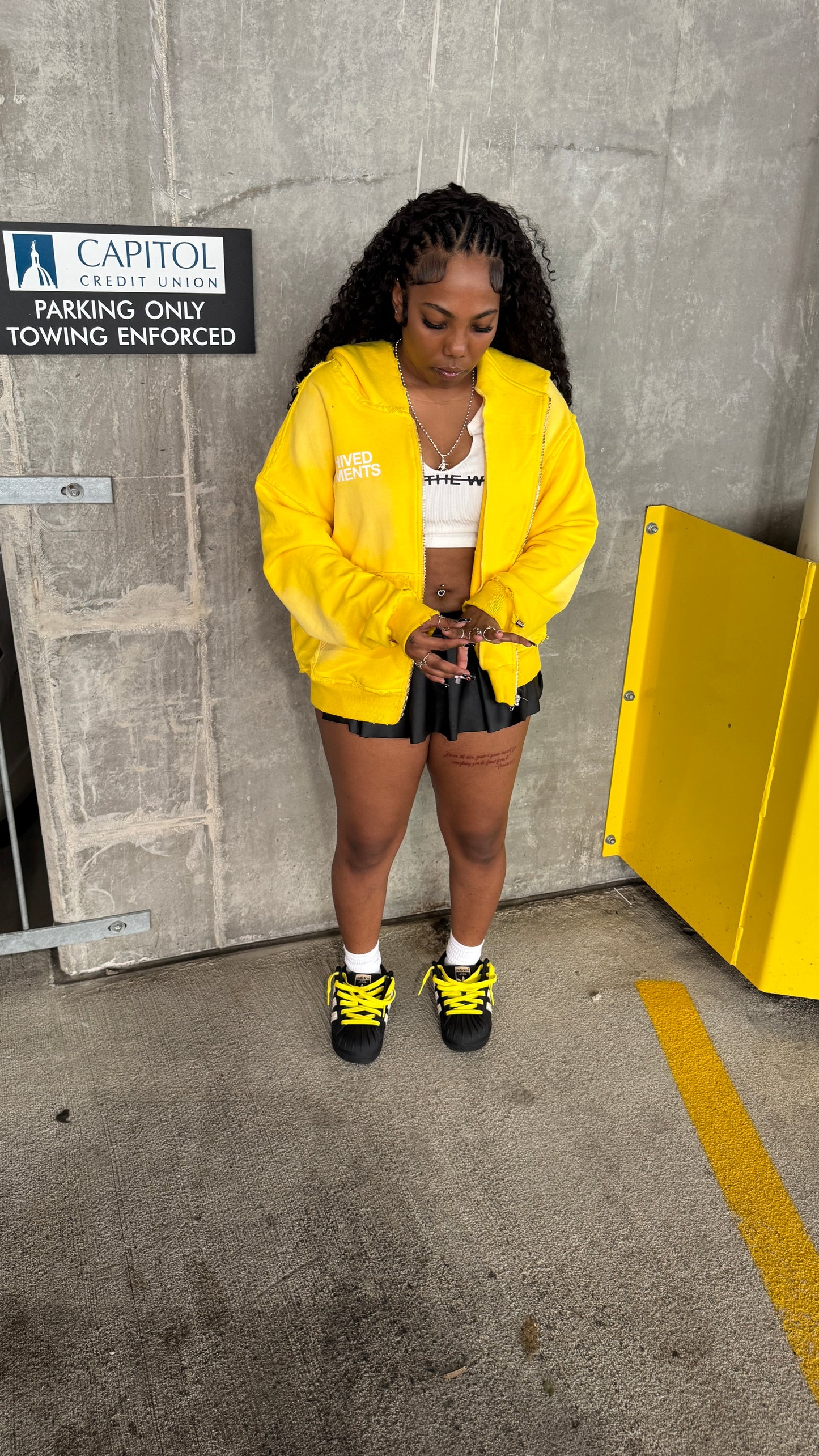 Yellow Starburst Zip Up