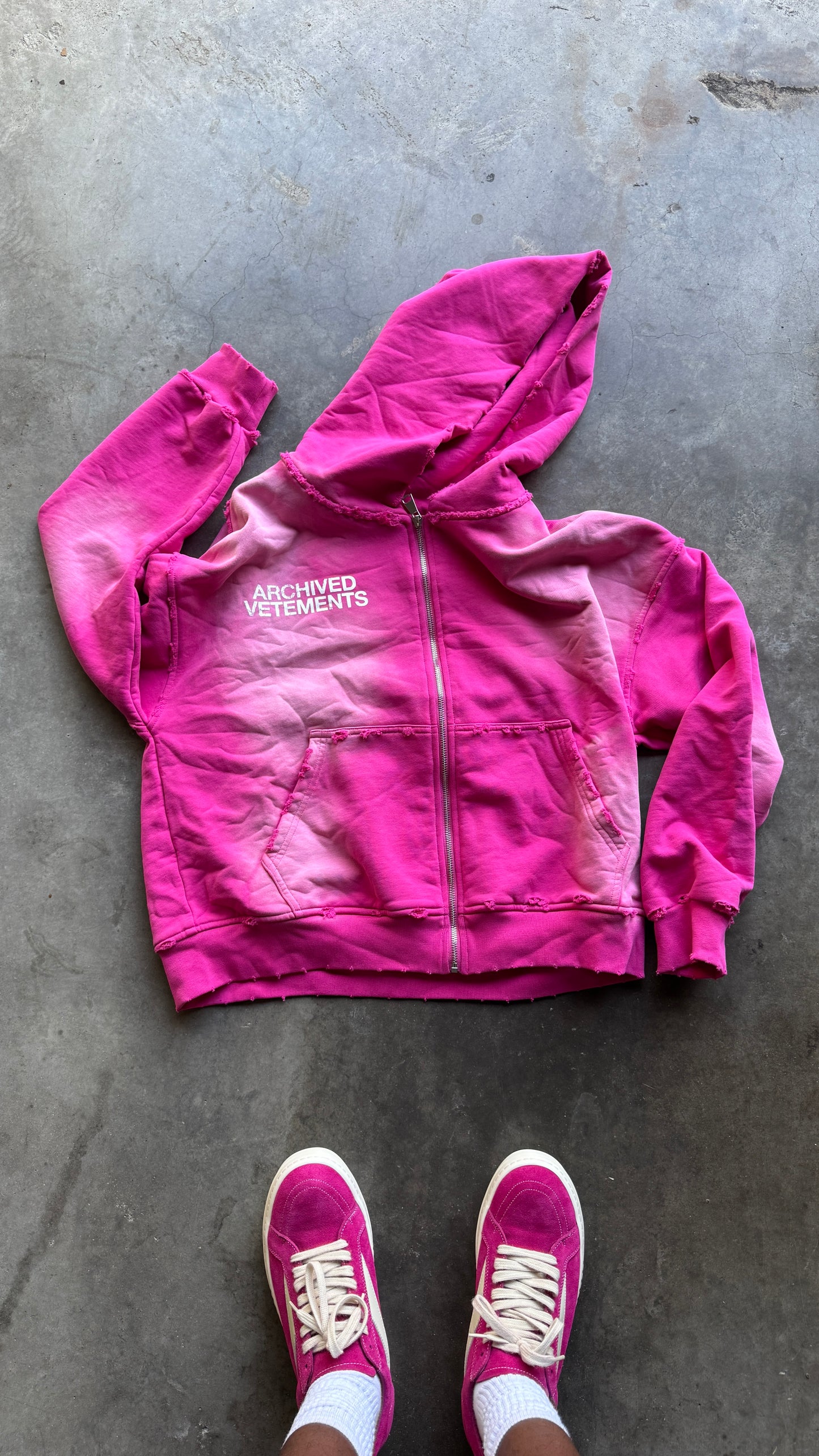 Pink Starburst Zip Up