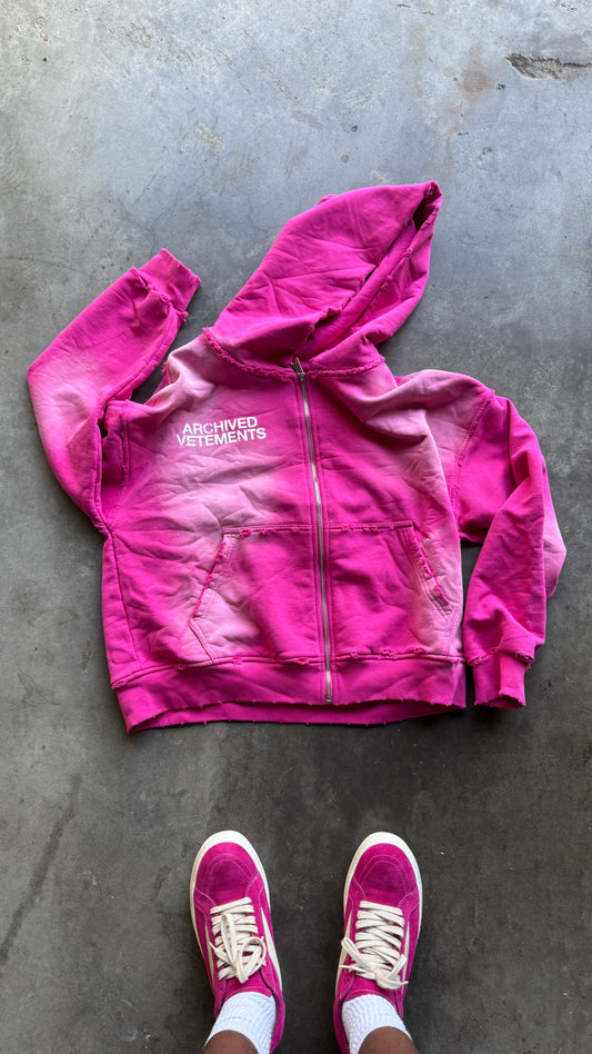 Pink Starburst Zip Up