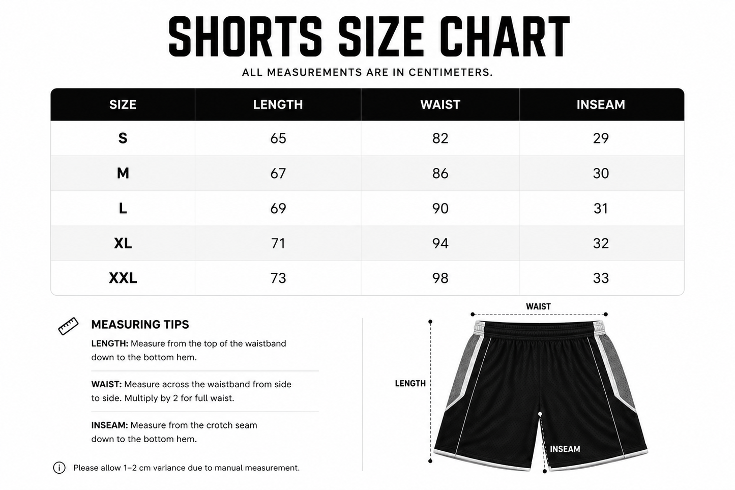 Black “AVA” Hoop Shorts